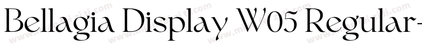 Bellagia Display W05 Regular字体转换